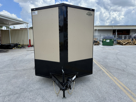 New 2026 Rock Solid Cargo 7x16 Sierra Tan 7K Rear Ramp Door Cargo / Enclosed Trailer