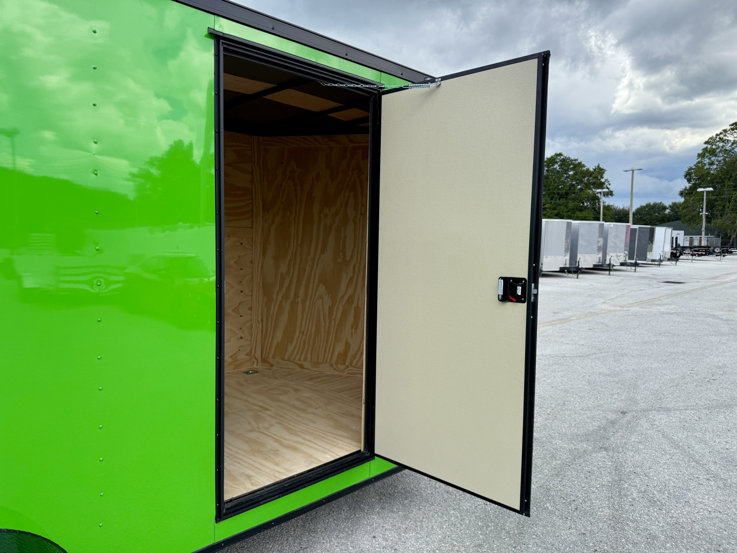 New 2026 Rock Solid Cargo 7x16 Lucky Green 7K Rear Ramp Door Cargo / Enclosed Trailer