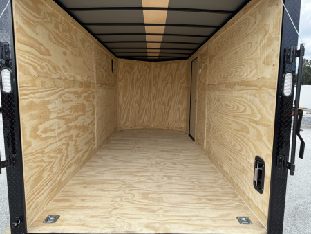 New 2026 Rock Solid Cargo 7x16 Lucky Green 7K Rear Ramp Door Cargo / Enclosed Trailer