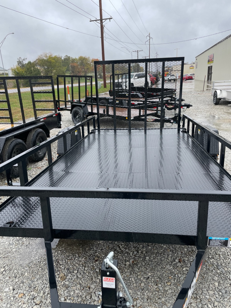 New 2026 H&H Trailers 82x14 Rail Side Utility Trailer 5K Brake Utility Trailer