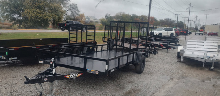 New 2026 H&H Trailers 82x14 Rail Side Utility Trailer 5K Brake Utility Trailer