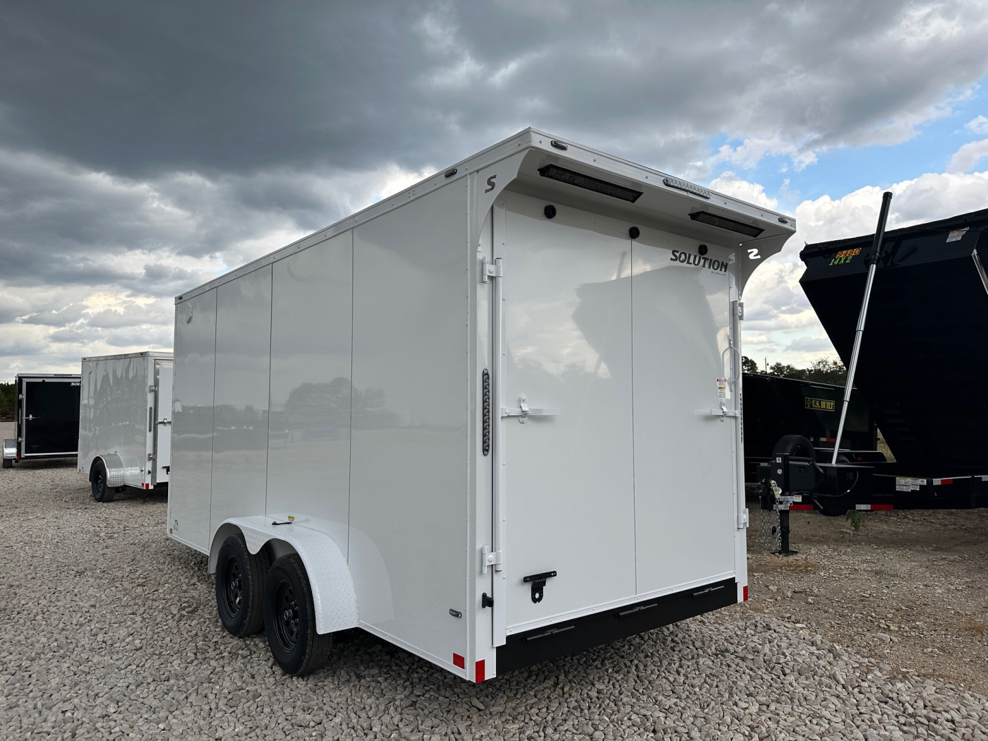 New 2025 Stallion 7'x16'x7' Enclosed Cargo Trailer - White Out Pkg