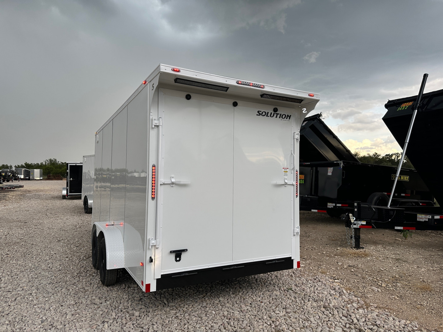 New 2025 Stallion 7'x16'x7' Enclosed Cargo Trailer - White Out Pkg