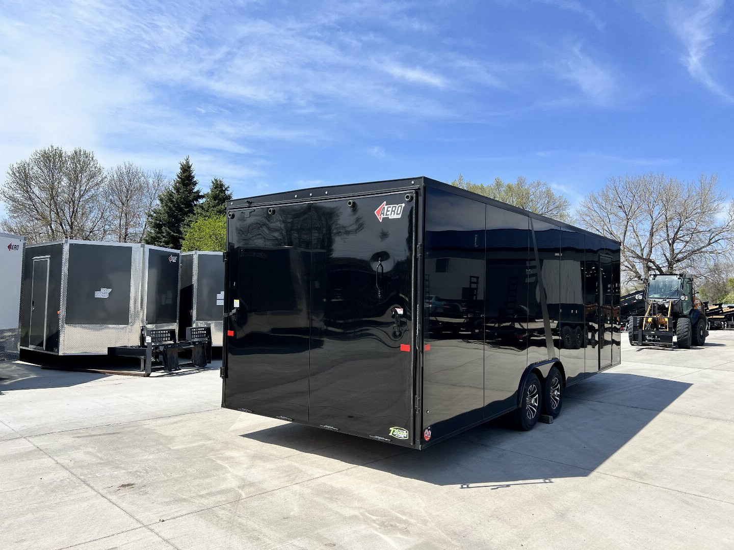 New NEW 2026 AERO 8.5x24 +2’V TALL 7’ .080 POLYCORE exterior BLACKOUT  EDITION - QUALITY Enclosed Rear Ramp Car Hauler Cargo Trailer