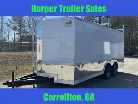 New 2025 COVERED WAGON 8.5X16 ENCLOSED TRAILER WITH LADDER RACK