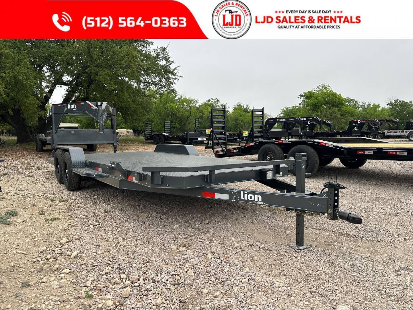 New 2025 Lion - 83  x 22' Car Hauler / Equipment Trailer 12K GVWR
