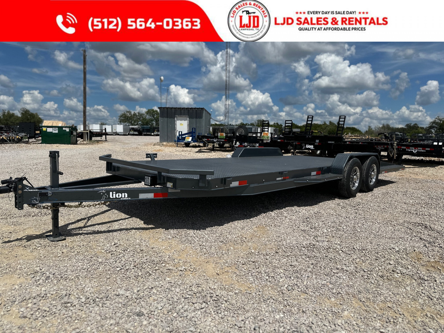 New 2025 Lion - 83  x 22' Car Hauler / Equipment Trailer 12K GVWR