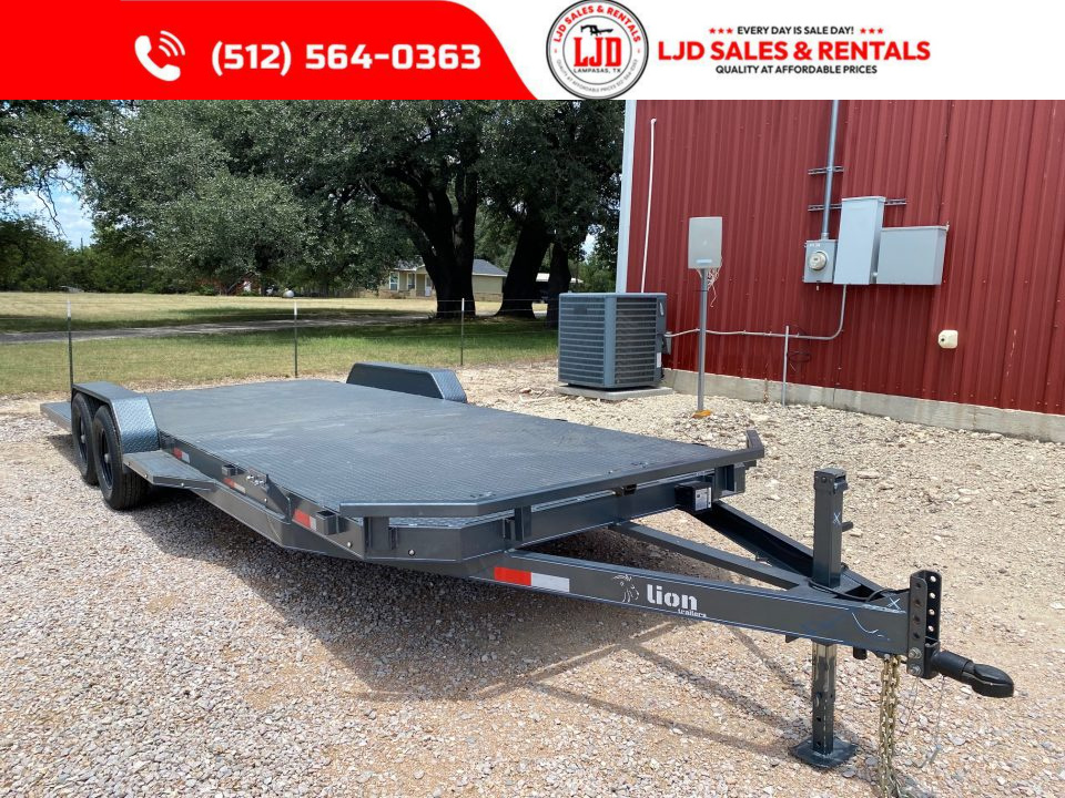 New 2025 Lion - 83  x 22' Car Hauler Trailer 12K GVWR - Demo Save $$
