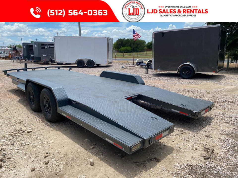 New 2025 Lion - 83" x 22' Car Hauler Trailer 12K GVWR - Demo Save $$