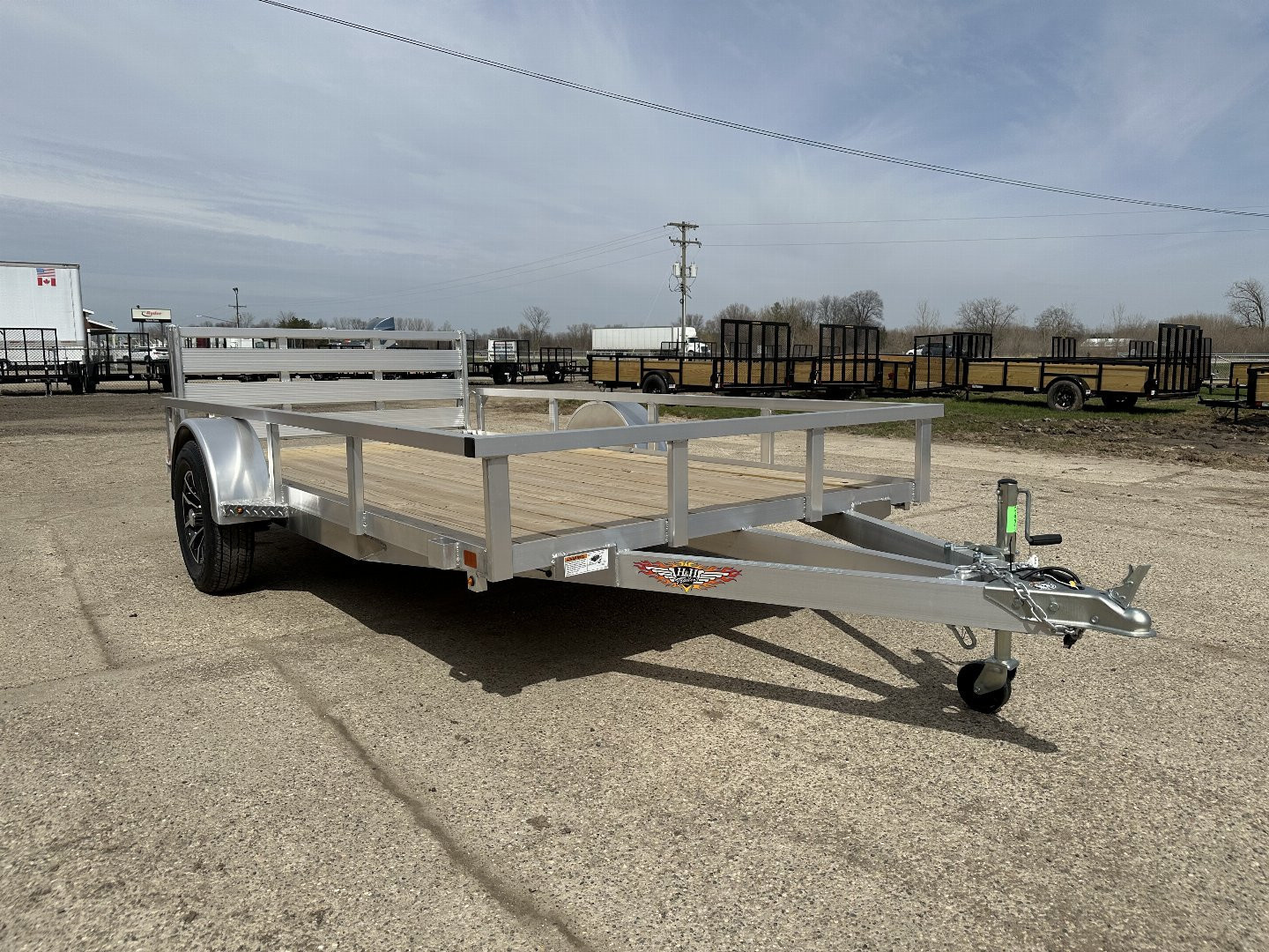 New 2025 H&H TRAILERS 76X12 Aluminum Landscape Trailer (Small Dent in Driver Fender)