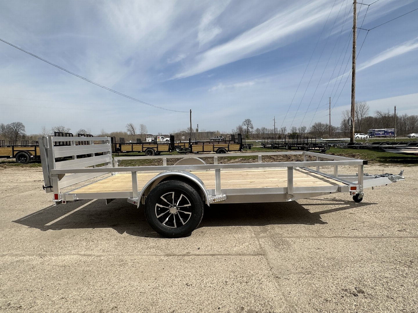 New 2025 H&H TRAILERS 76X12 Aluminum Landscape Trailer (Small Dent in Driver Fender)