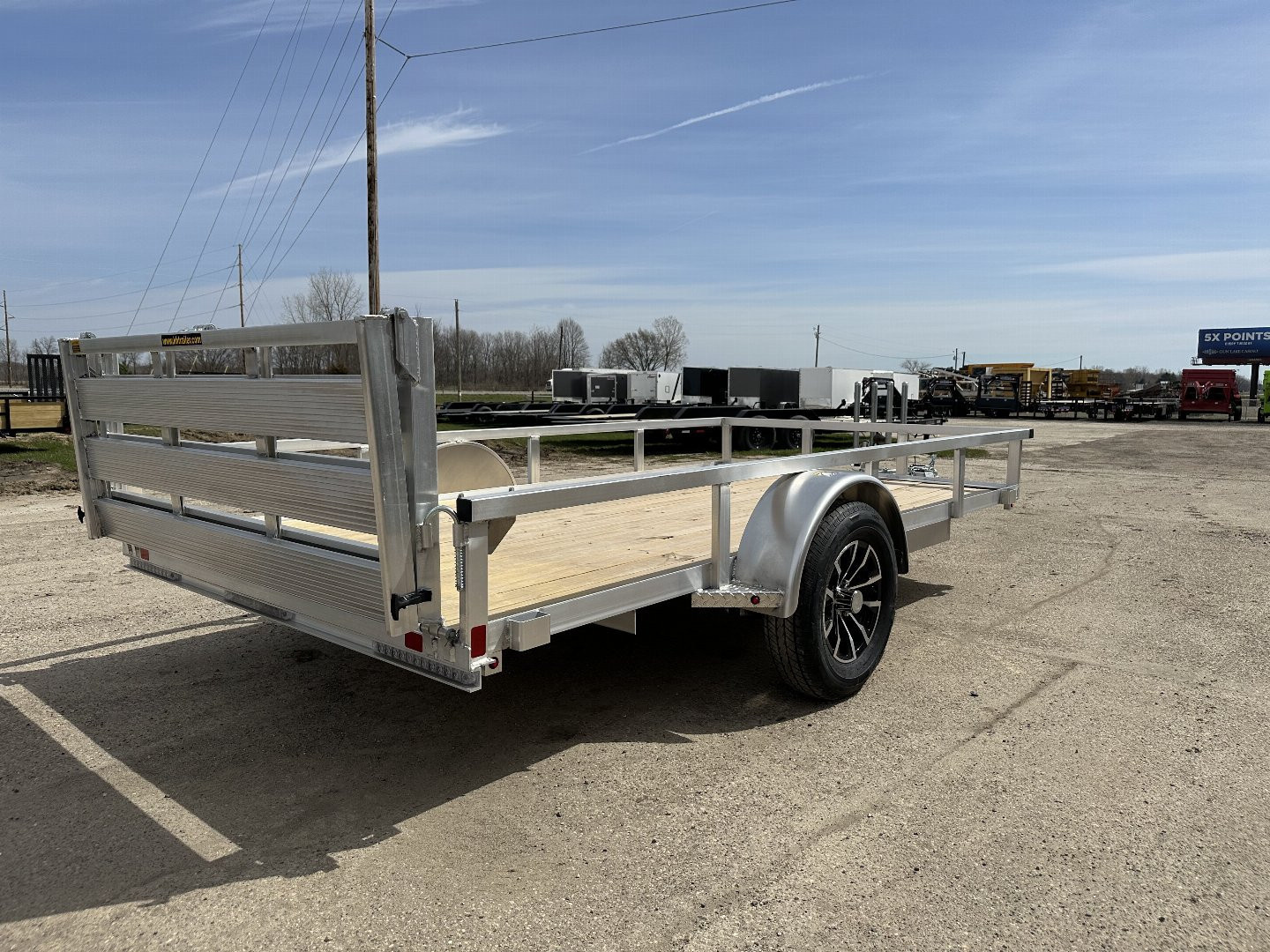 New 2025 H&H TRAILERS 76X12 Aluminum Landscape Trailer (Small Dent in Driver Fender)