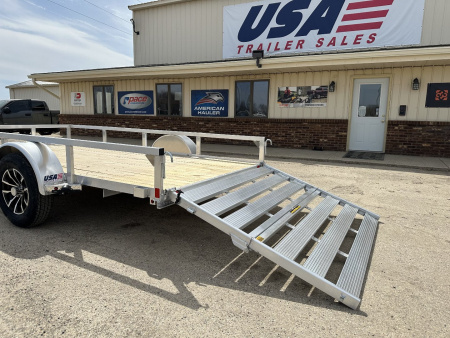 New 2025 H&H TRAILERS 76X12 Aluminum Landscape Trailer (Small Dent in Driver Fender)