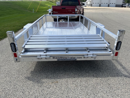 New 2026 Black Rhino Aluminum 6' x 12' LSS612A w/ Bi-Fold Gate (ATV / UTV / Side by Side) Utility Trailer