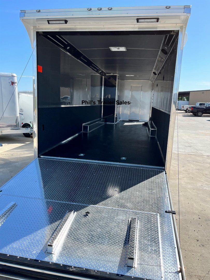 New CONTINENTAL CARGO 52' LIVING QUARTERS Car / Racing Trailer BATHROOM PACKAGE, DUAL MINI SPLIT & GENERATOR
