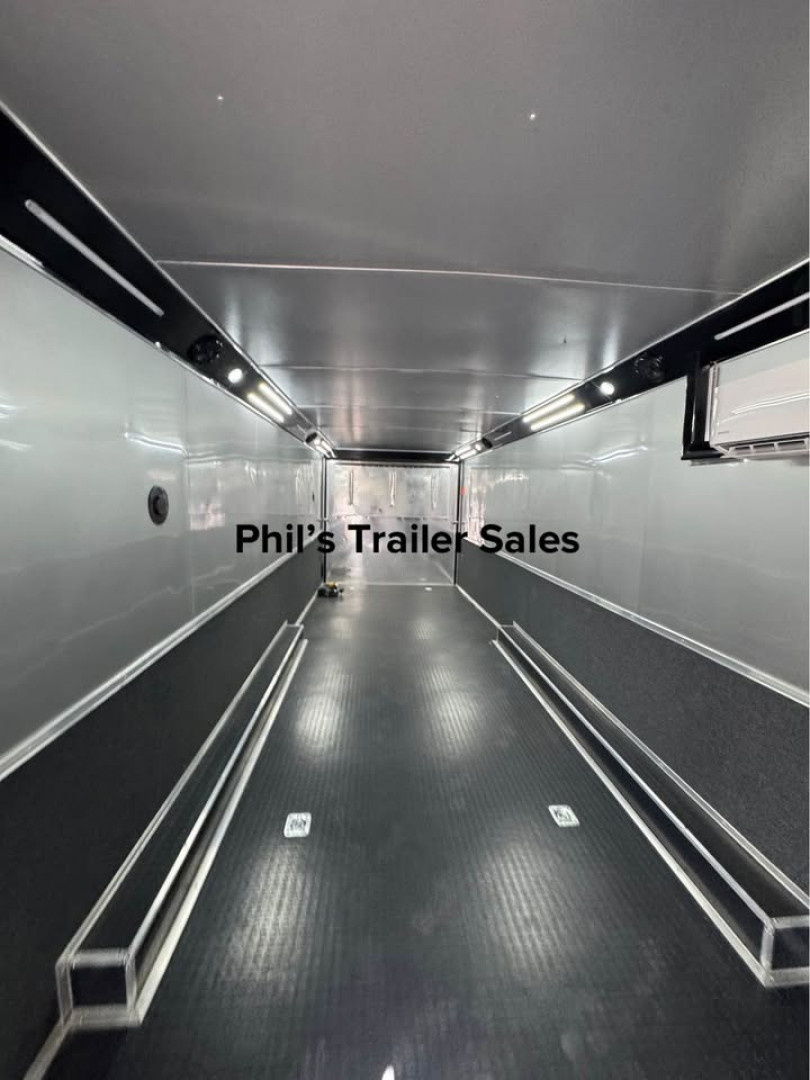 New CONTINENTAL CARGO 52' LIVING QUARTERS Car / Racing Trailer BATHROOM PACKAGE, DUAL MINI SPLIT & GENERATOR