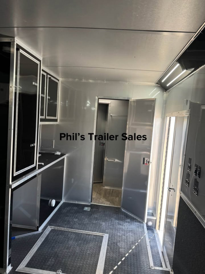 New CONTINENTAL CARGO 52' LIVING QUARTERS Car / Racing Trailer BATHROOM PACKAGE, DUAL MINI SPLIT & GENERATOR