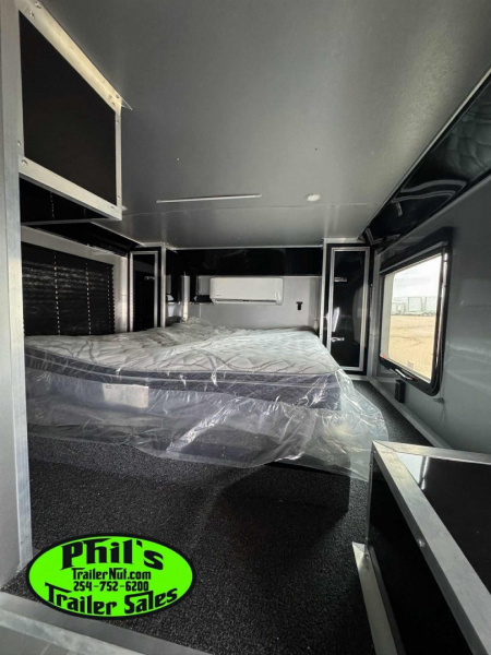 New CONTINENTAL CARGO 52' LIVING QUARTERS Car / Racing Trailer BATHROOM PACKAGE, DUAL MINI SPLIT & GENERATOR