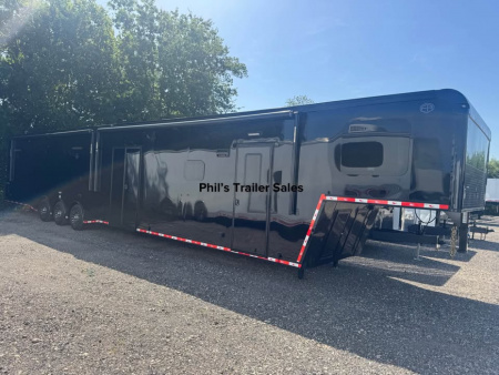 New CONTINENTAL CARGO 52' LIVING QUARTERS Car / Racing Trailer BATHROOM PACKAGE, DUAL MINI SPLIT & GENERATOR