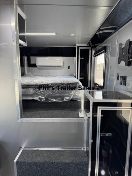 New CONTINENTAL CARGO 52' LIVING QUARTERS Car / Racing Trailer BATHROOM PACKAGE, DUAL MINI SPLIT & GENERATOR