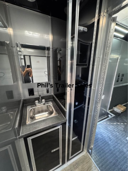 New CONTINENTAL CARGO 52' LIVING QUARTERS Car / Racing Trailer BATHROOM PACKAGE, DUAL MINI SPLIT & GENERATOR