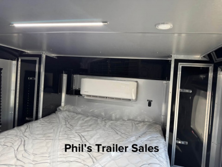 New CONTINENTAL CARGO 52' LIVING QUARTERS Car / Racing Trailer BATHROOM PACKAGE, DUAL MINI SPLIT & GENERATOR