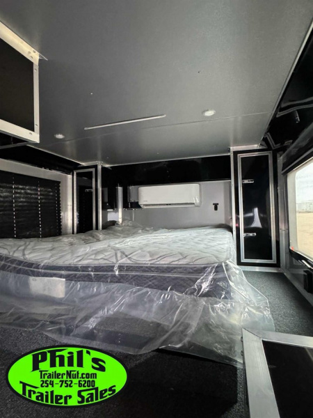 New CONTINENTAL CARGO 52' LIVING QUARTERS Car / Racing Trailer BATHROOM PACKAGE, DUAL MINI SPLIT & GENERATOR