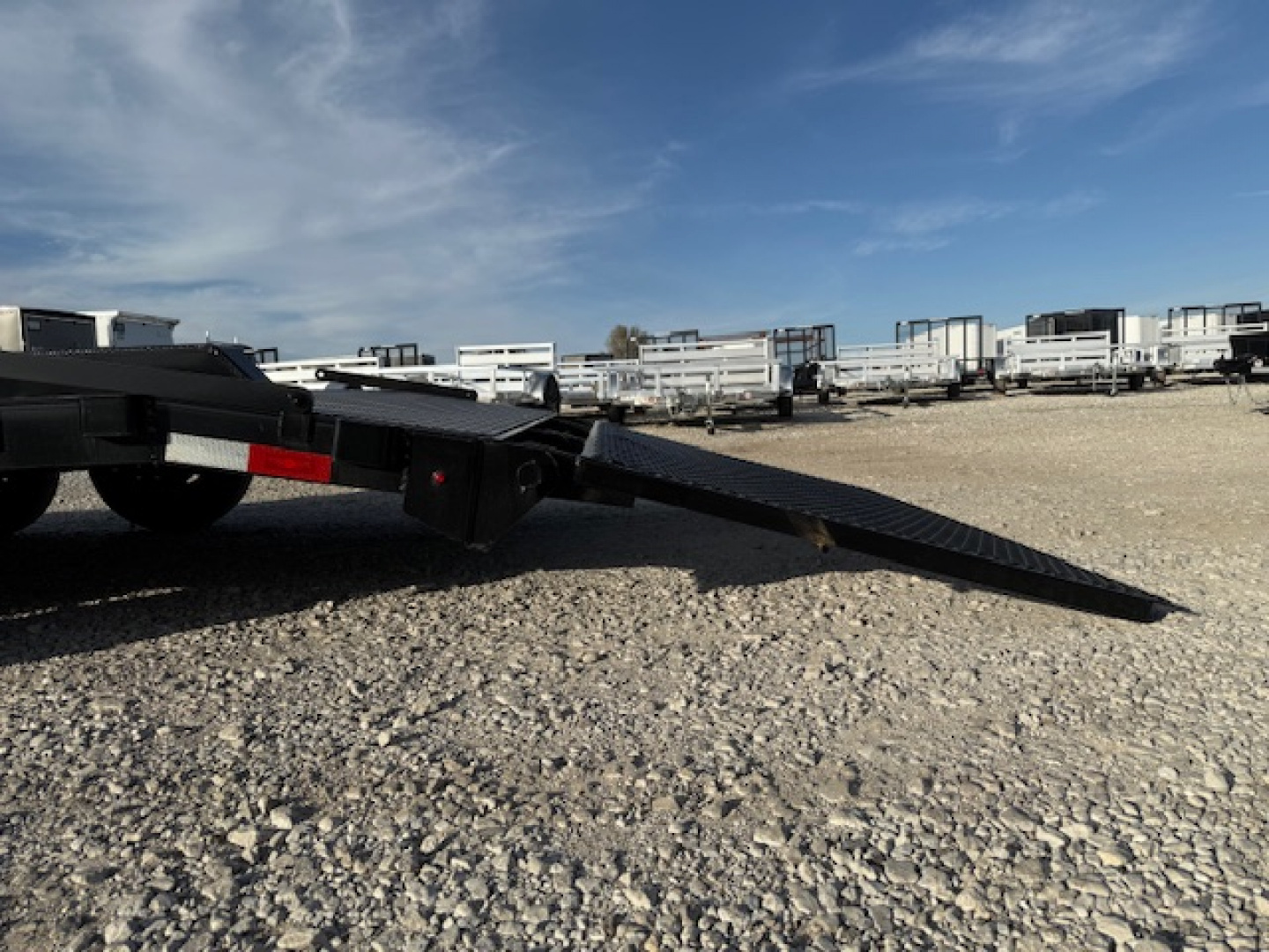 New 2026 H&H Black 82"x16' (14'+2') 7k Car Hauler Trailer