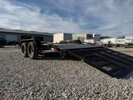 New 2026 H&H Black 82"x16' (14'+2') 7k Car Hauler Trailer