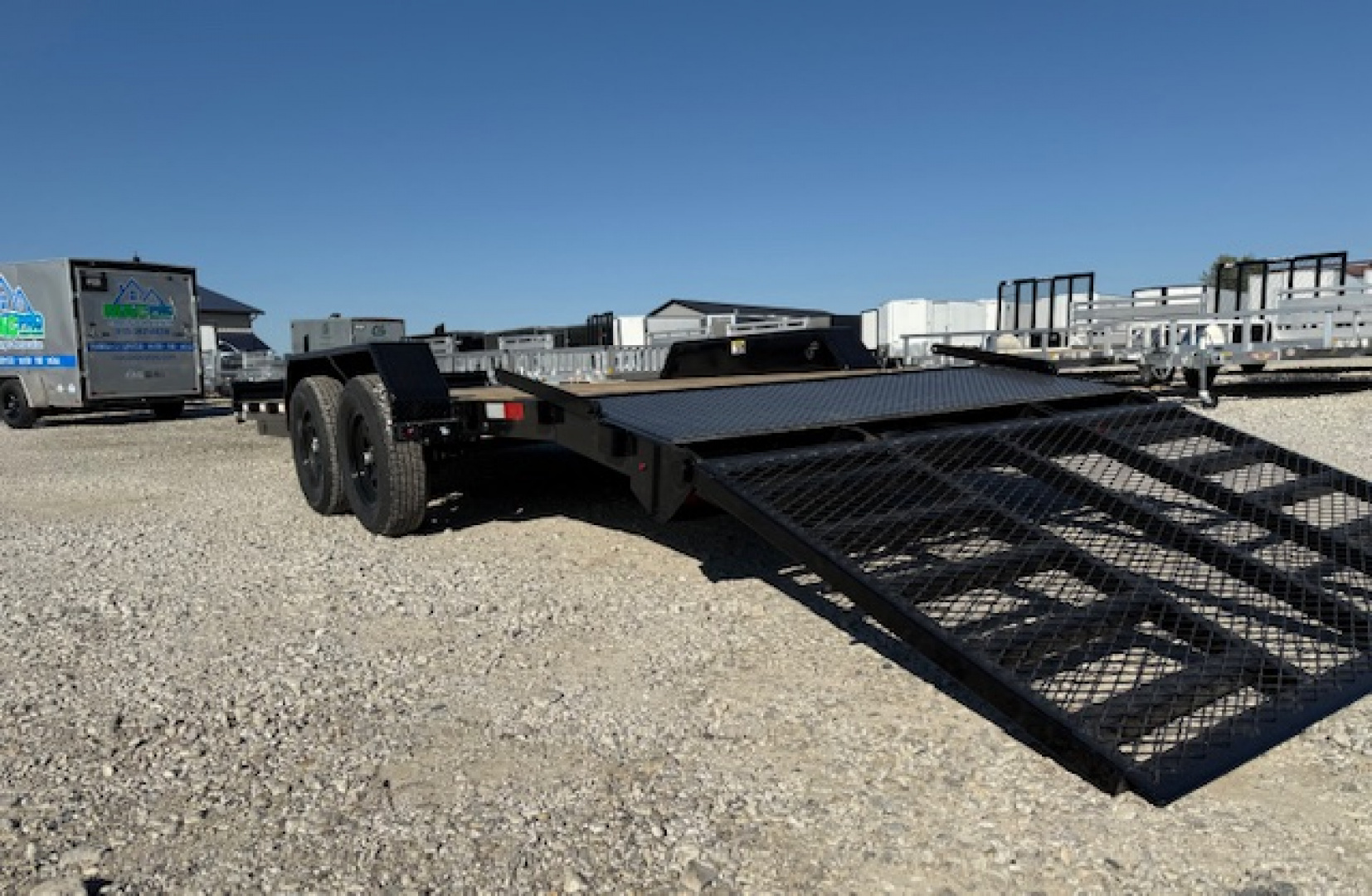 New 2026 H&H Black 82"x20' (18'+2') 7k Car Hauler Trailer