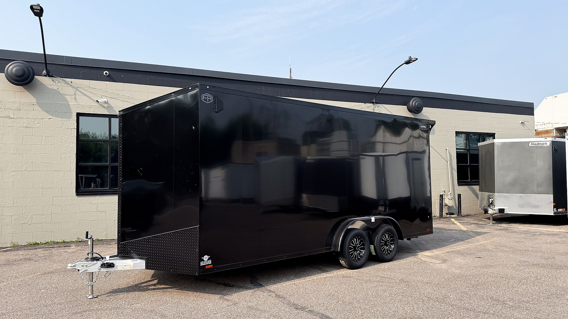 New 2025 Lightning 7.5X18 ENCLOSED CARGO - BLACK WITH BLACKOUT!