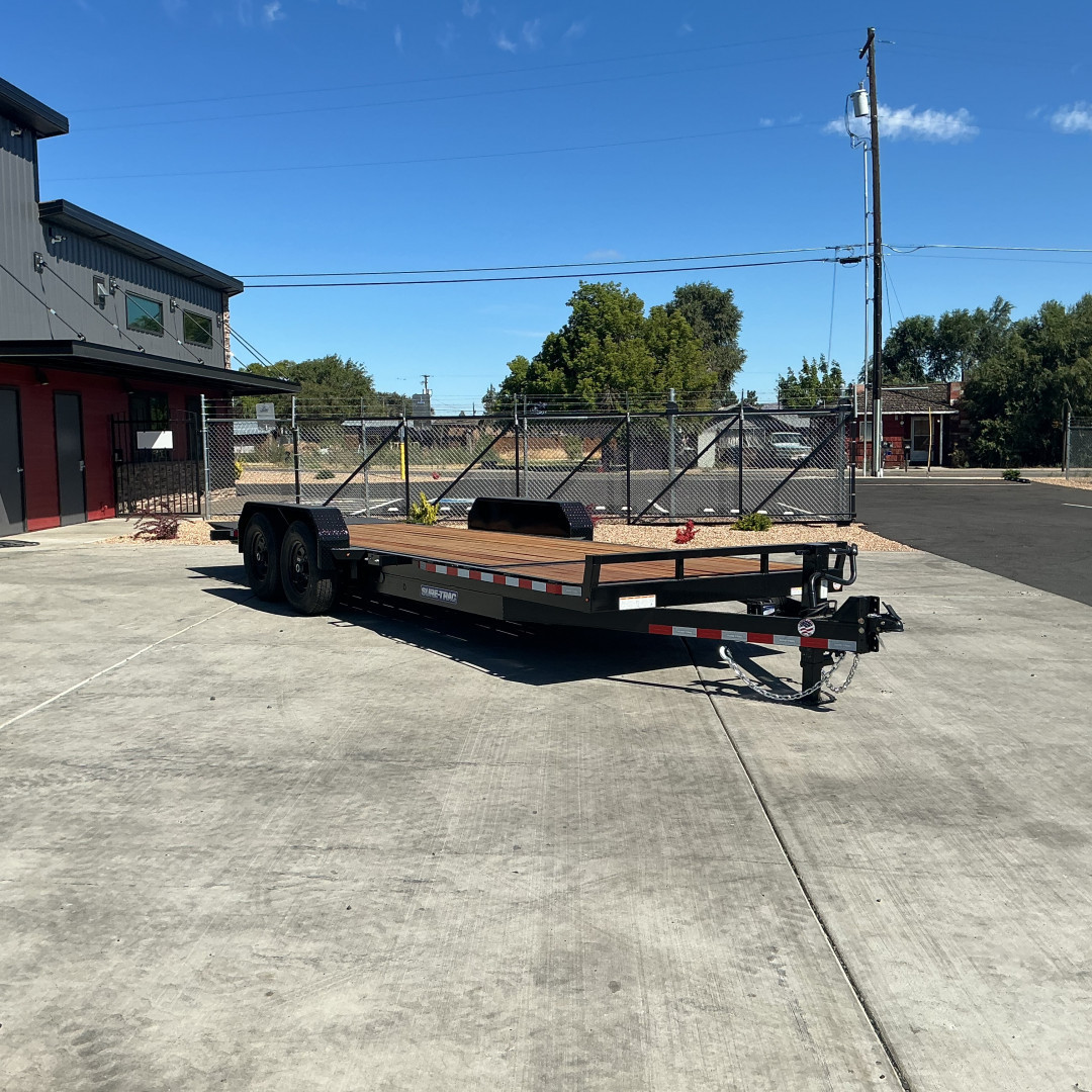 New 2025 Sure-Trac 7X22(18+4) Tandem Axle 14K Tilt Bed Equipment Trailer