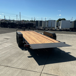 New 2025 Sure-Trac 7X22(18+4) Tandem Axle 14K Tilt Bed Equipment Trailer