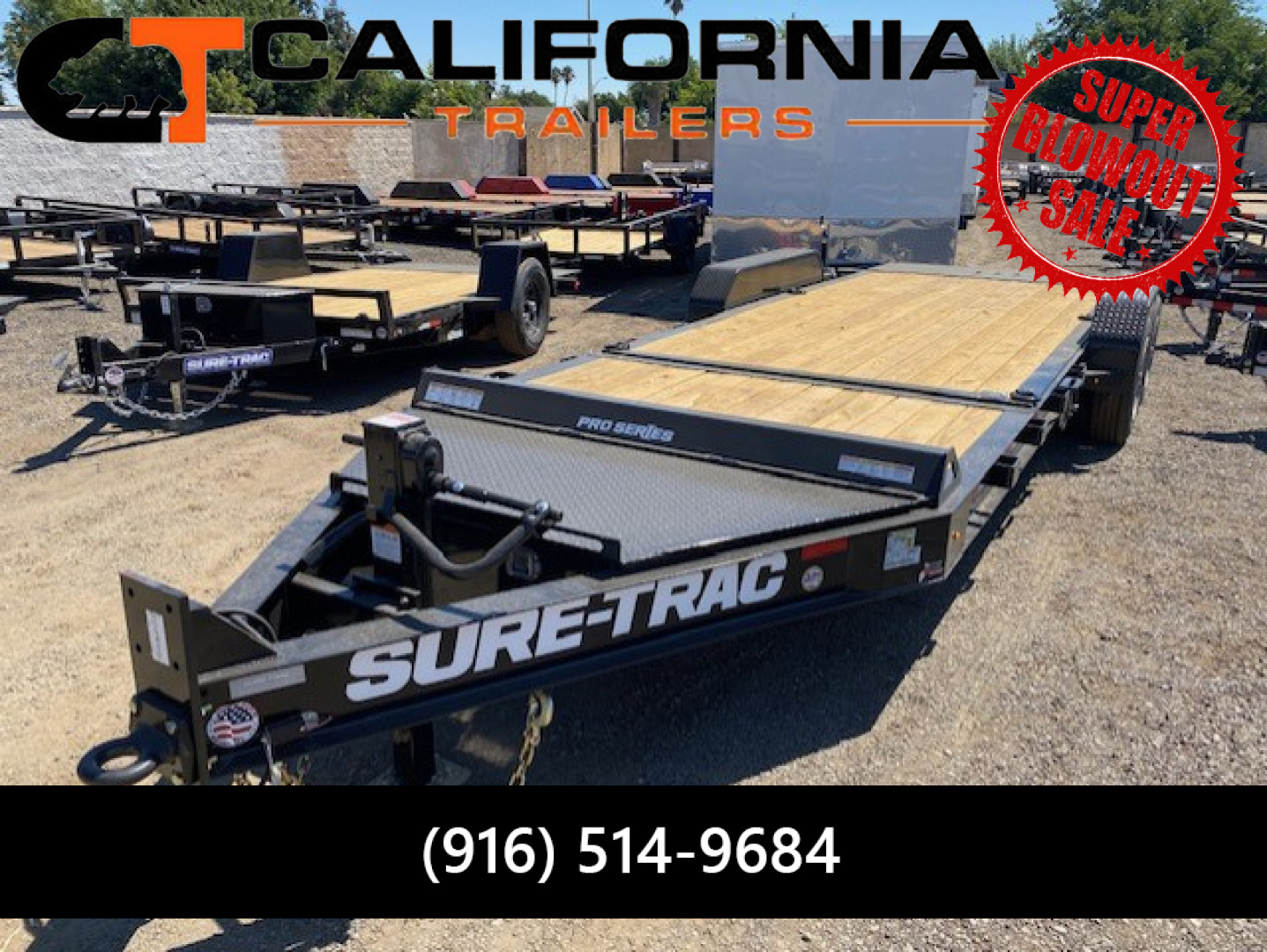 New 7x16+4 Tandem Axle 17.6K Tilt Equipment Trailer