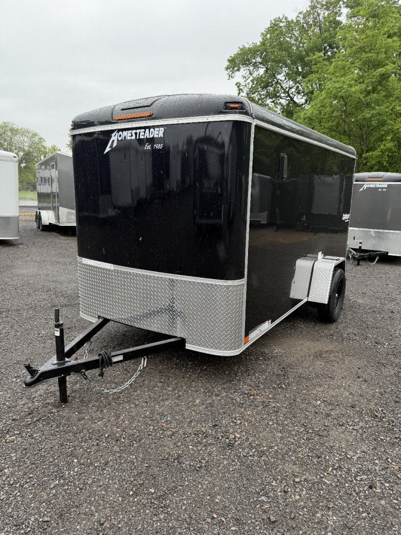 New 2026 Homesteader 6x12 Cargo Trailer - Swing Doors - BLACK