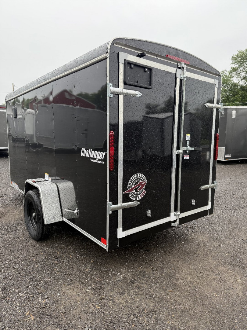 New 2026 Homesteader 6x12 Cargo Trailer - Swing Doors - BLACK