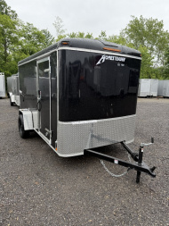 New 2026 Homesteader 6x12 Cargo Trailer - Swing Doors - BLACK