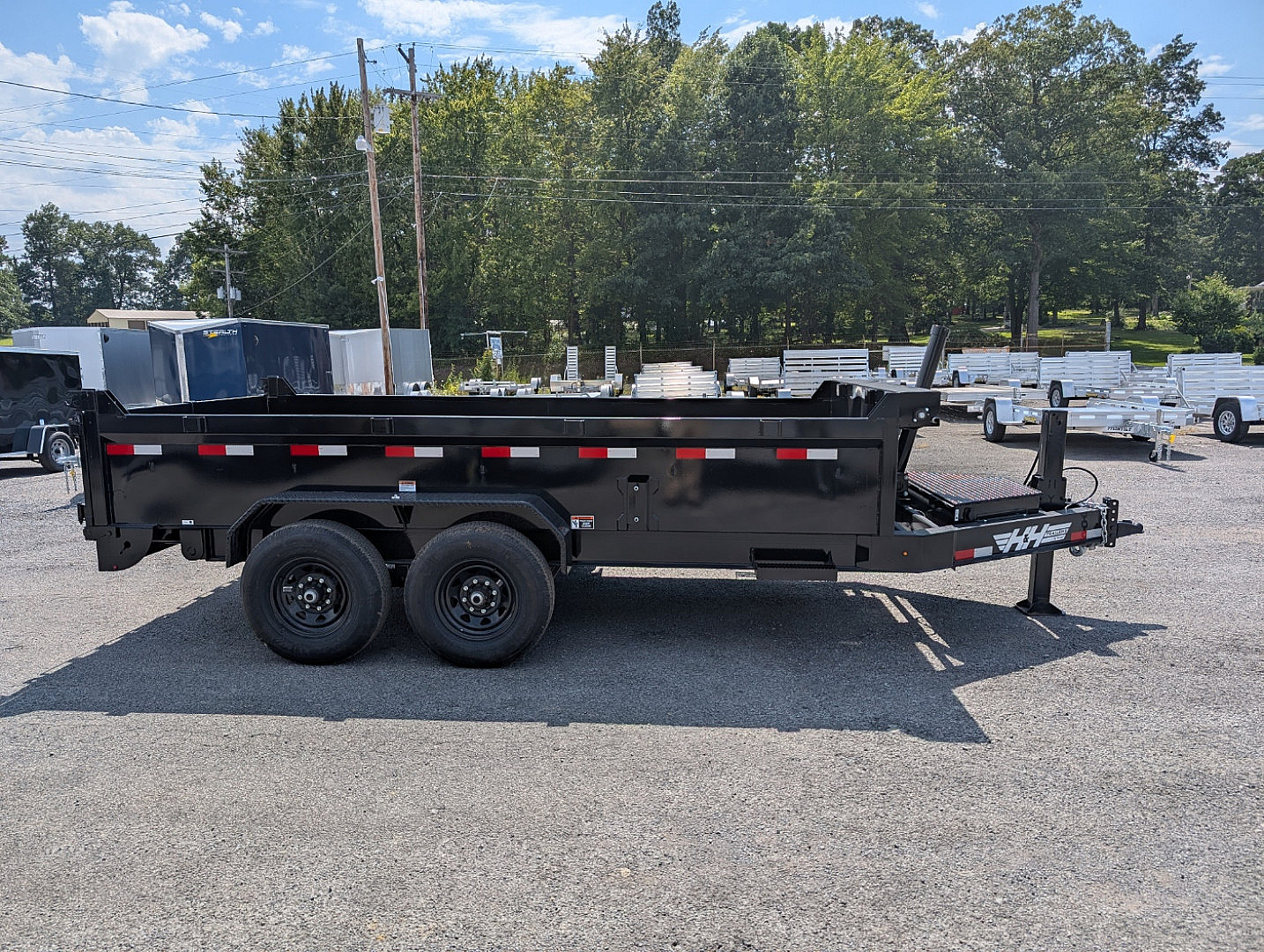 New 2025 H&H 83X14 14K I-Beam Telescopic Dump Trailer