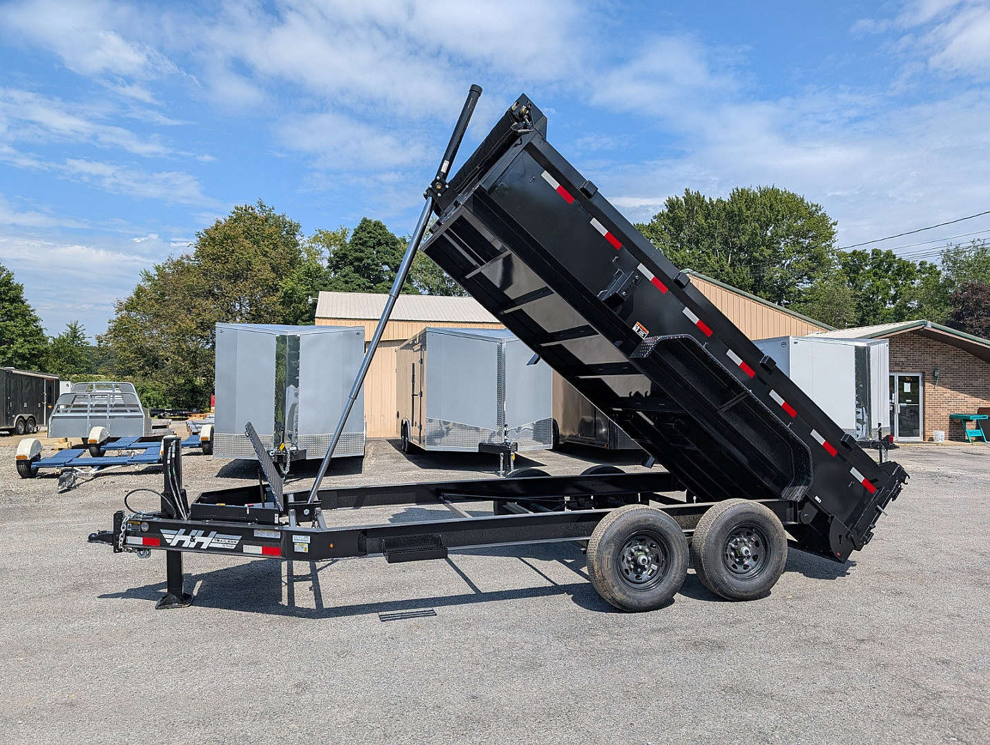 New 2025 H&H 83X14 14K I-Beam Telescopic Dump Trailer