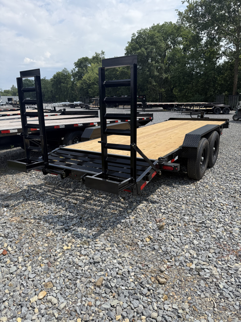New 2026 CAM 20' Equip. Trailer w/ Beavertail - 7K Axles - 14,000 GVWR - Toolbox