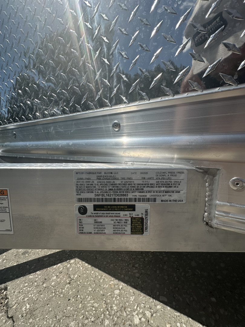 New 2026 Frontier Trailers Livestock 16'7" 10K Stock / Stock Combo Trailer