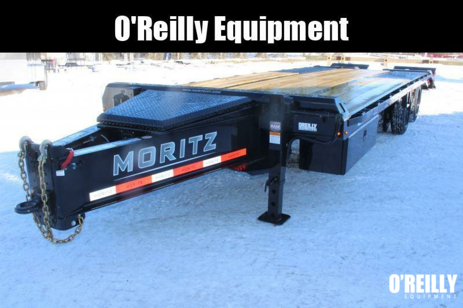 New 2025 Moritz FDPH DT 20' + 5' - Pintle Ring Deckover Equipment Trailer - 25900# GVW