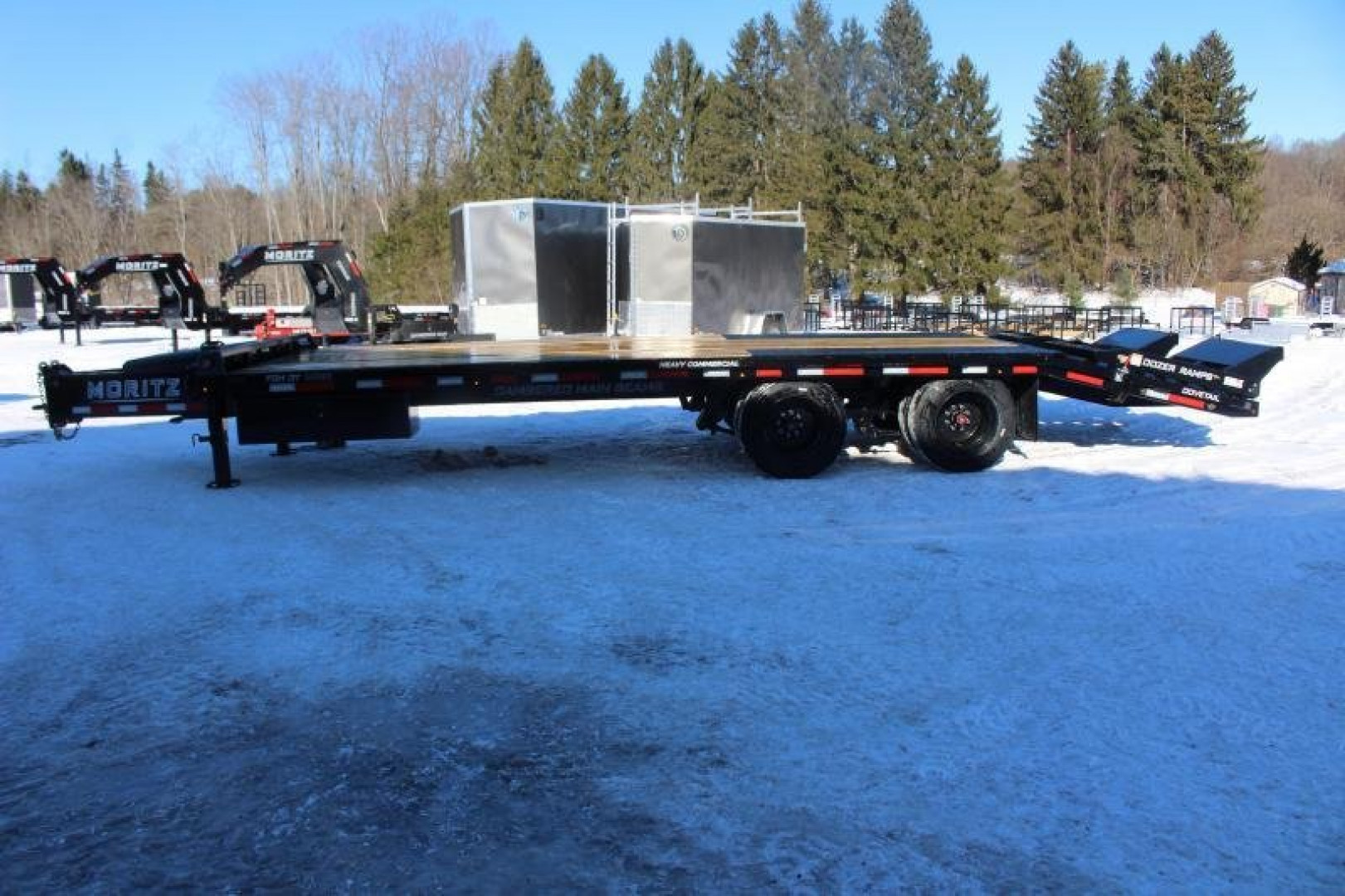 New 2025 Moritz FDPH DT 20' + 5' - Pintle Ring Deckover Equipment Trailer - 25900# GVW