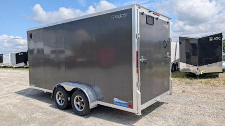 New 2026 Legend 7x16 + 2' V-Nose Aluminum Enclosed Cargo Trailer w/ Ramp Door
