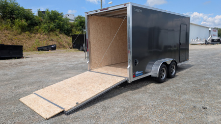 New 2026 Legend 7x16 + 2' V-Nose Aluminum Enclosed Cargo Trailer w/ Ramp Door