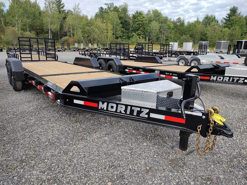 New 2026 Moritz International 7'X22' HD 14K Gravity Tilt-bed Equipment Trailer
