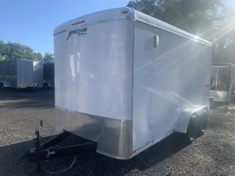 New 2026 Homesteader 7x14 Cargo Trailer - RAMP Door - WHITE