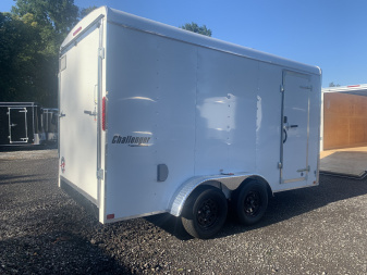 New 2026 Homesteader 7x14 Cargo Trailer - RAMP Door - WHITE