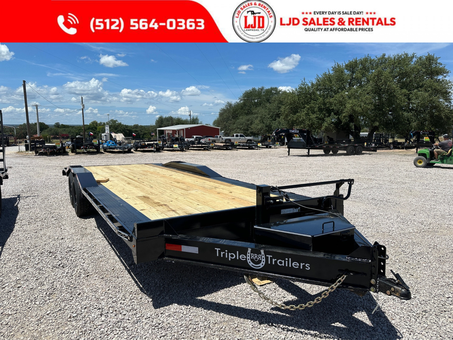 New 2025 Triple R - 102"x24' Drive Over Fender Equipment Trailer