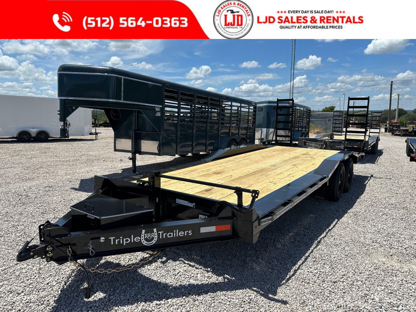 New 2025 Triple R - 102"x22' Drive Over Fender Equipment Trailer - Demo